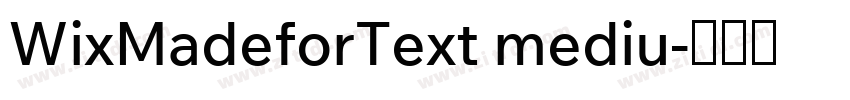 WixMadeforText mediu字体转换